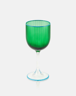 Набор бокалов Aquazzura Striped Emerald/Turquoise, 300 мл (2 шт.)