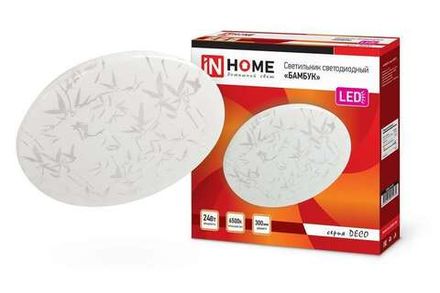 Светильник светодиодный DECO БАМБУК 24Вт 6500К 2160лм 230В 330х55мм IN HOME 4690612025230