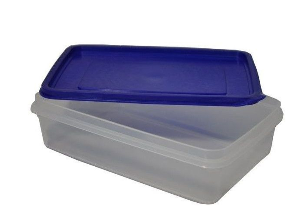 Контейнер для продуктов прямоуг. 3,4 л 29*19*9 см с синей крышкой MG /1/30/