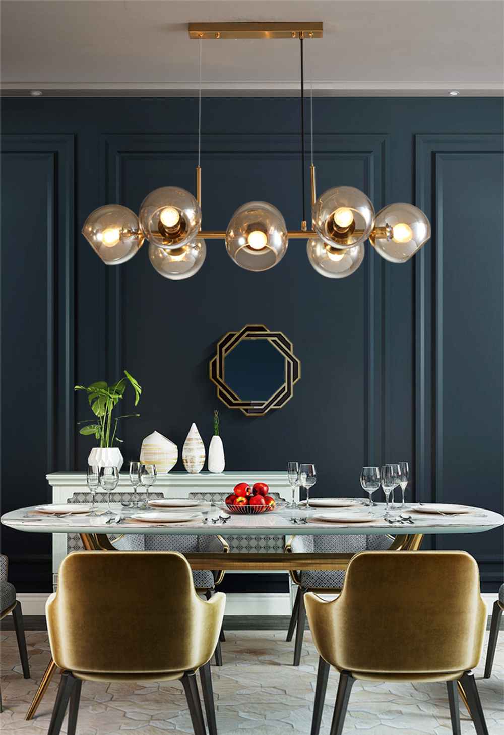 Pendant design lamp    (Gold/Clear)Uatoua