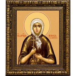 Агафия Агломазовская (Рязанская) мученица. Икона на холсте.