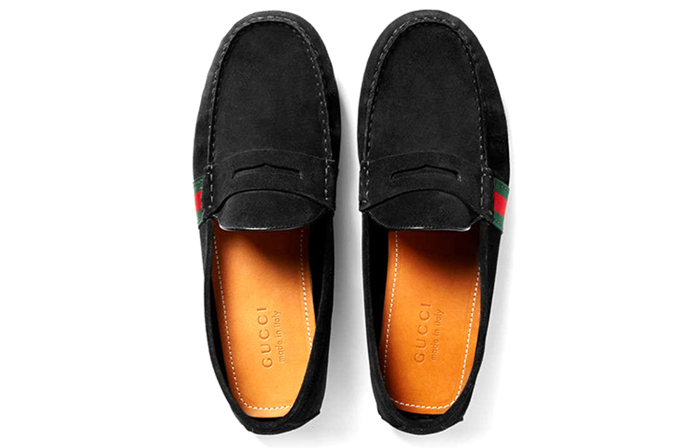 GUCCI Gommino Loafers Men"s Black
