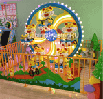 Карусель 5 мест с подъёмом «Веселые тигрята», 3,6×2,8×2,7 м