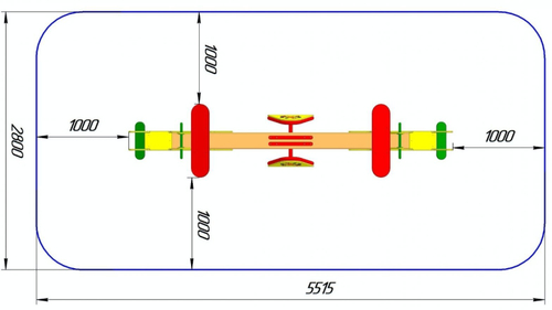 Качалка-балансир Самолет КБ-66