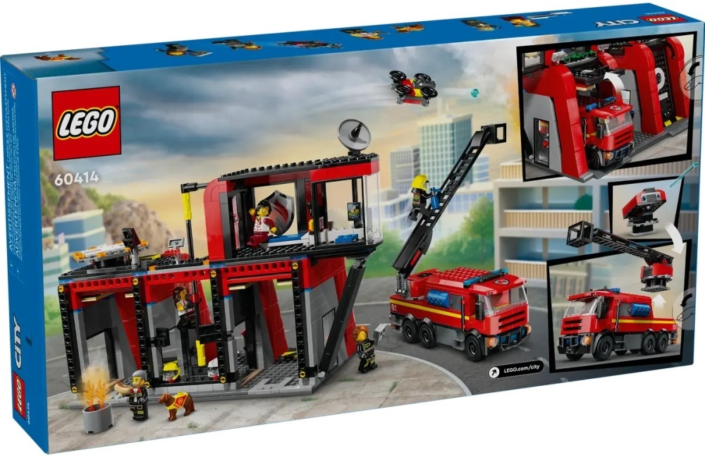 LEGO City 60414 «Пожарная станция с пожарной машиной» — дежурство и вызовы