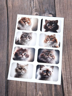 Наклейки детские на телефон стикеры на карту Котики