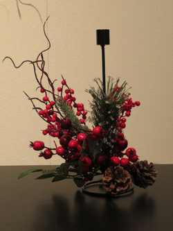 Подсвечник 30х15х10см House of Seasons Джерри красный фото