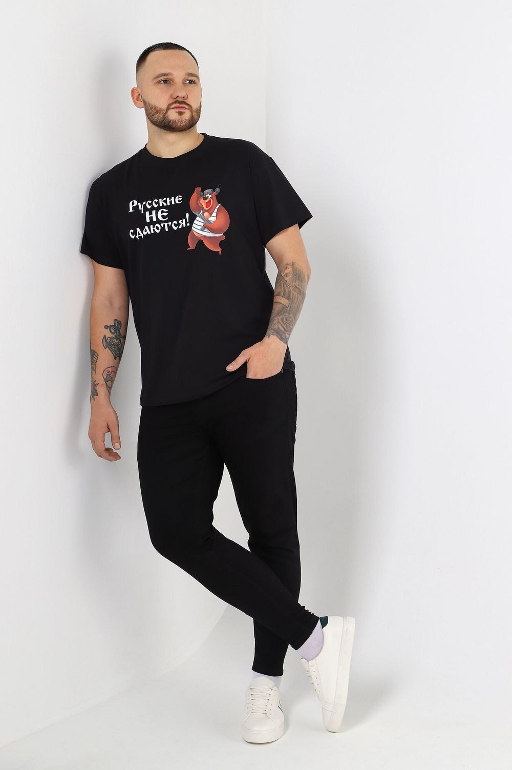 Фуфайка (футболка) мужская Герой-2 Виотекс ЧЁРНЫЙ