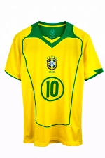 Футболка футбольная Сборной Бразилии 2004/06 Роналдиньо 10