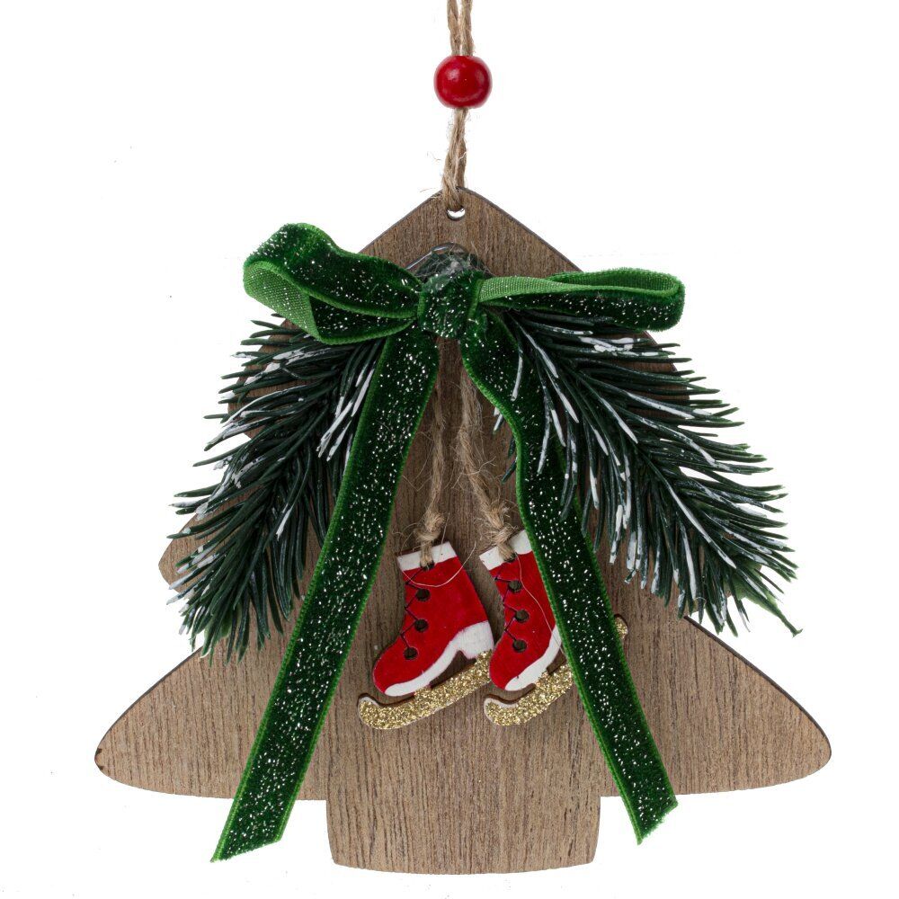 GAEM Изделие декоративное подвесное "Ёлка/Сердце", L12 W2,5 H12 см, 2в.