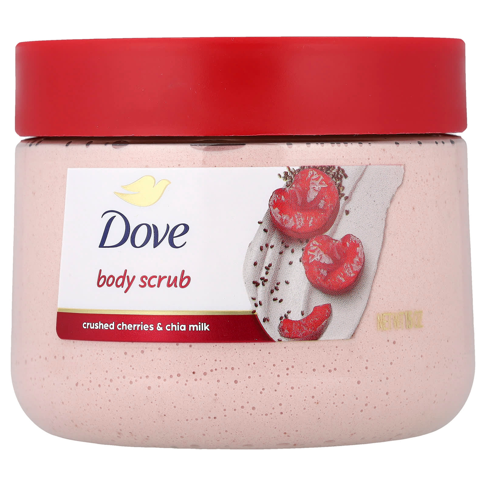 Dove, скраб для тела, измельченная вишня и молоко с чиа, 425 г (15 унций)