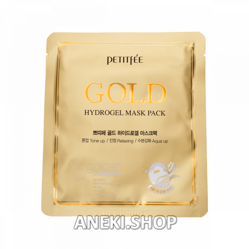Маска для лица гидрогелевая с экстрактом золота 32 г Petitfee