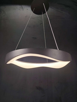 Люстра подвесная светодиодная Lanbos Melty, 120 Вт LED, до 25 кв м, черная