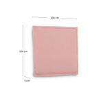 Изголовье из льняной ткани розового цвета Tanit со съемным чехлом 106 x 106 см