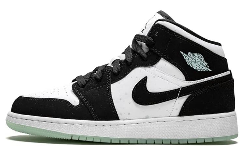 Jordan 1 Mid White Black Teal Tint GS