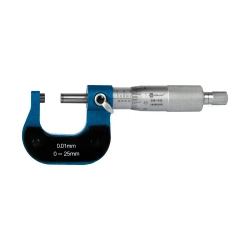 Микрометр КОБАЛЬТ механический, диапазон измерений 0-25 мм, точность 0,01 мм, кейс (919-913), шт