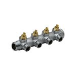 Коллектор регулирующий FAR 3/4" (ВР-НР) с 4 отв. 1/2"EU с вставкой под плоское уплотнение