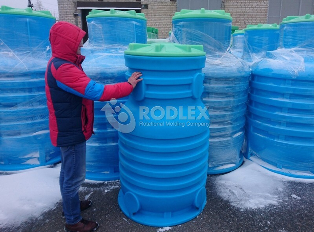 Кессон для скважин Rodlex -KS 3.0 mini усиленный (голубой) Родлекс 1500 л.(980x980x1500см;85кг;синий) - арт.559819