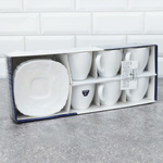 BASIC Чайный набор 12 предметов 220мл белый