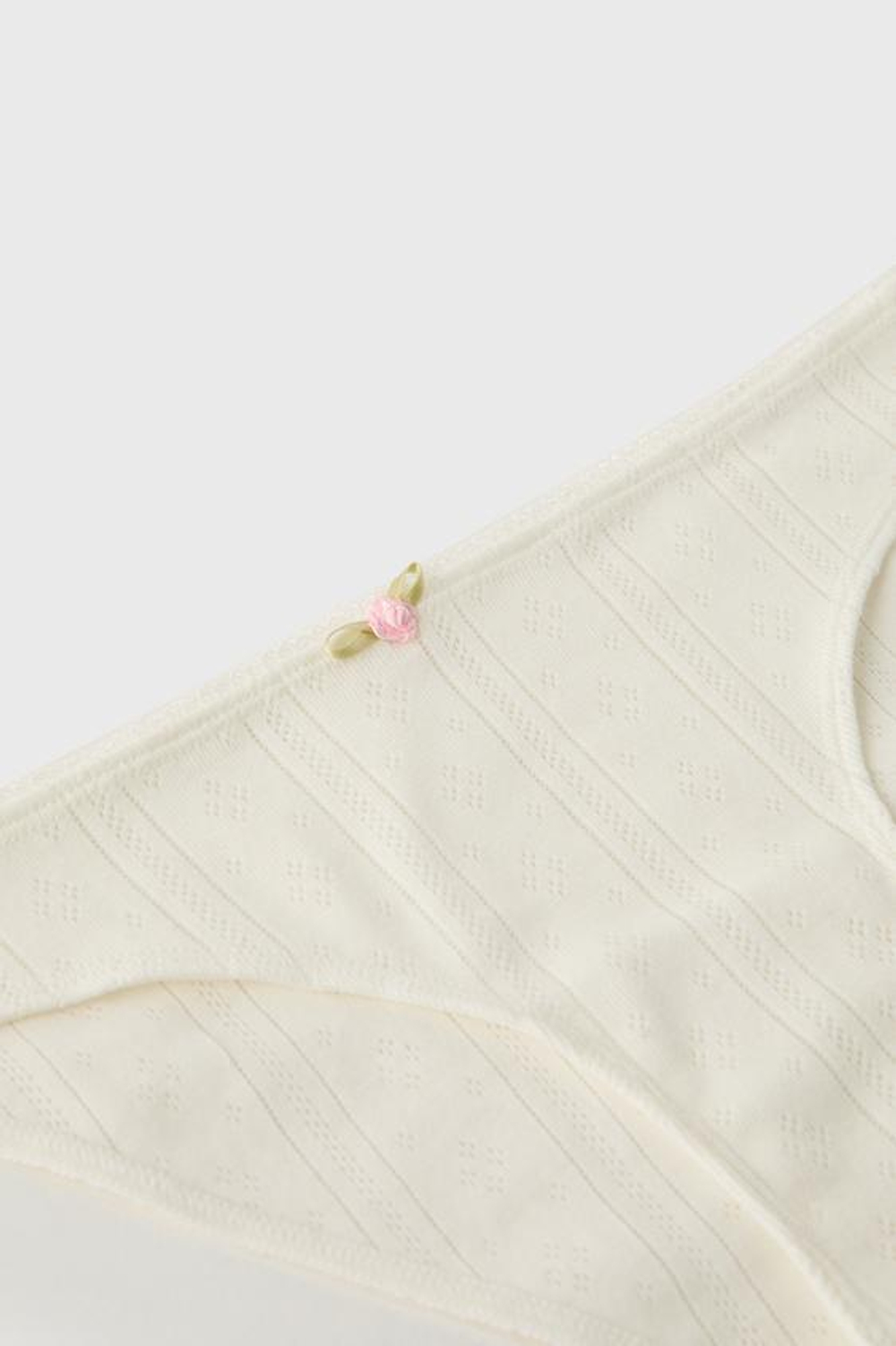 ZARA КОМПЛЕКТ ИЗ ТОПА И ТРУСОВ Z3D, ЭКРЮ