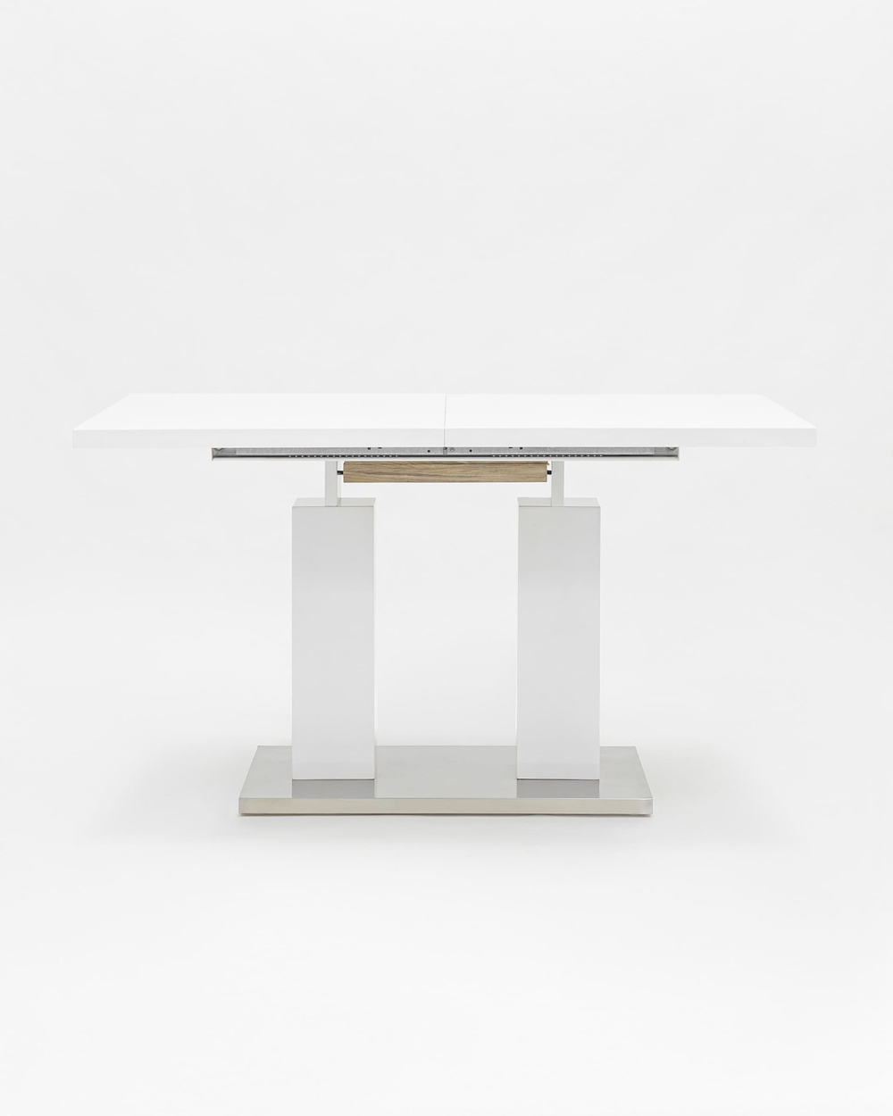 Стол обеденный Сиэтл раскладной 140-180*90 глянцевый белый