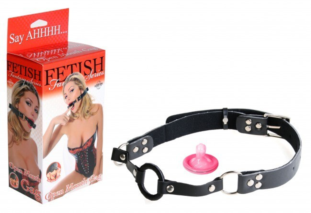 Открытый кляп OPEN MOUTH GAG (Цвет: черный)
