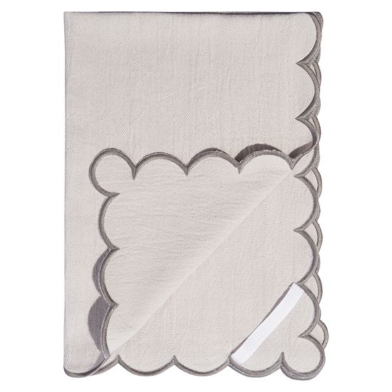 Набор кухонных полотенец с контрастным кантом серого цвета из коллекции trendy ruffles, 50х70 см