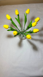 Искусственные цветы, желтые подсолнухи / Высота 44 см. 9 стебелей 9 бутонов/