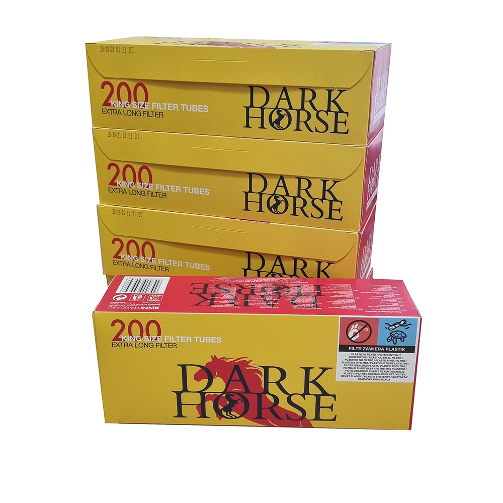Комплект гильзы для сигарет "Dark Horse" Extra Long Filter 5х200шт
