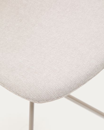 Стул Zahara бежевого цвета со стальными ножками