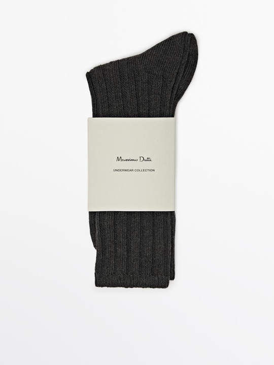 Massimo Dutti Носки из смесового хлопка, маренго