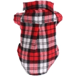 Кофта - рубашка фланелевая для мелких пород собак и кошек «BRO Style», цвет красный, р M