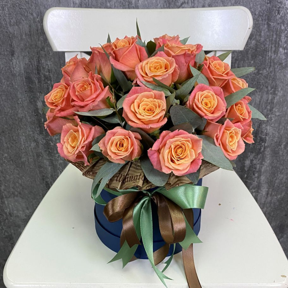 Букет из роз «Лососевые реки»