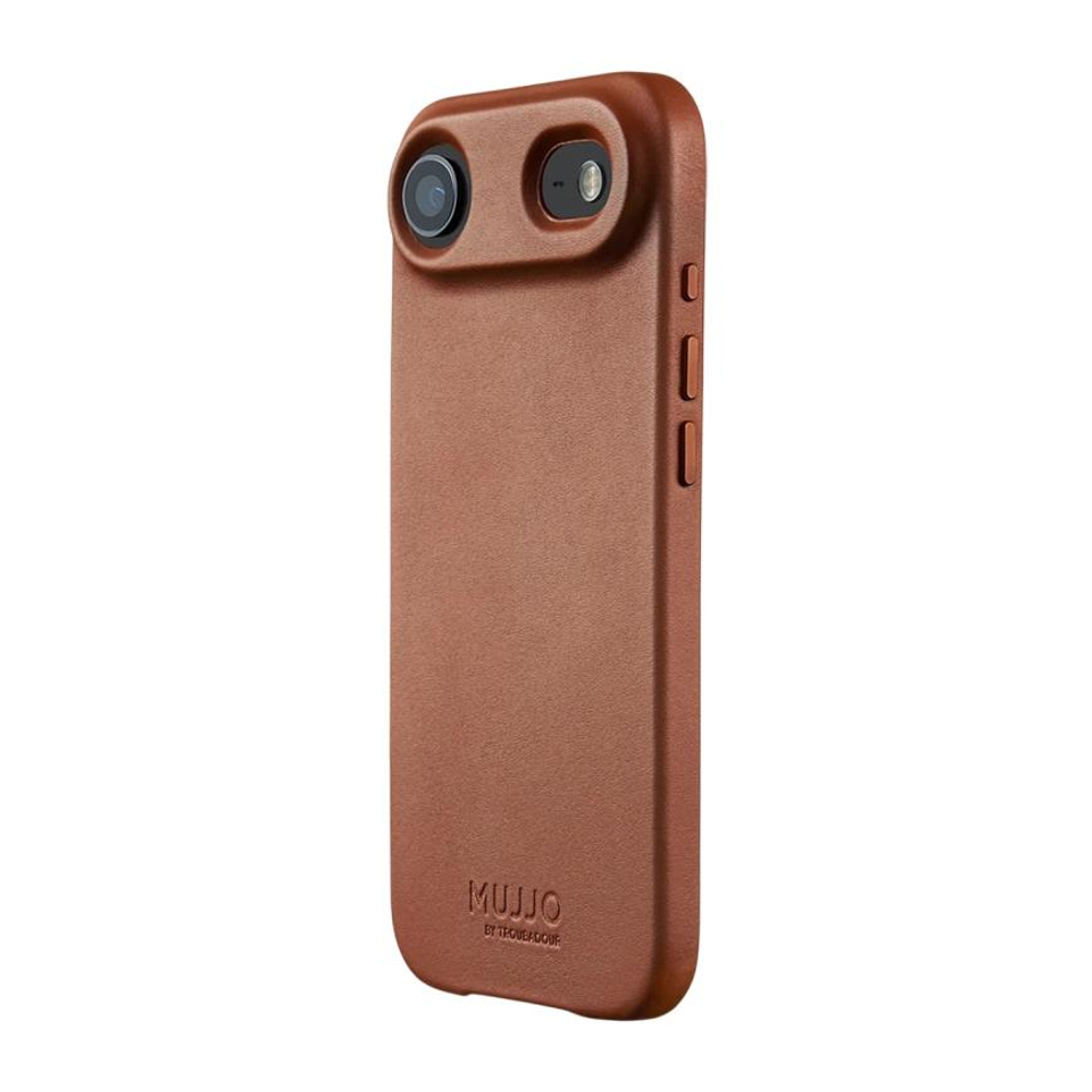 Кожаный чехол MagSafe Mujjo Full Leather Case для iPhone Air Чехол из натуральной телячьей велюровой цельнозерновой кожи с мелкозернистой фактурой и вырезом для Контроллера камеры