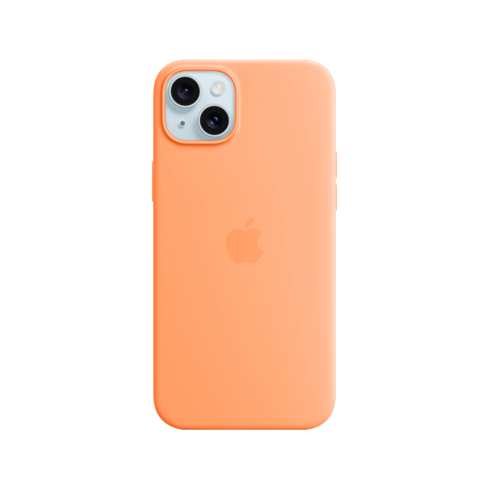Силиконовый чехол с поддержкой MagSafe Apple Silicone Case для iPhone 15 Plus, Orange Sorbet (Апельсиновый сорбет)