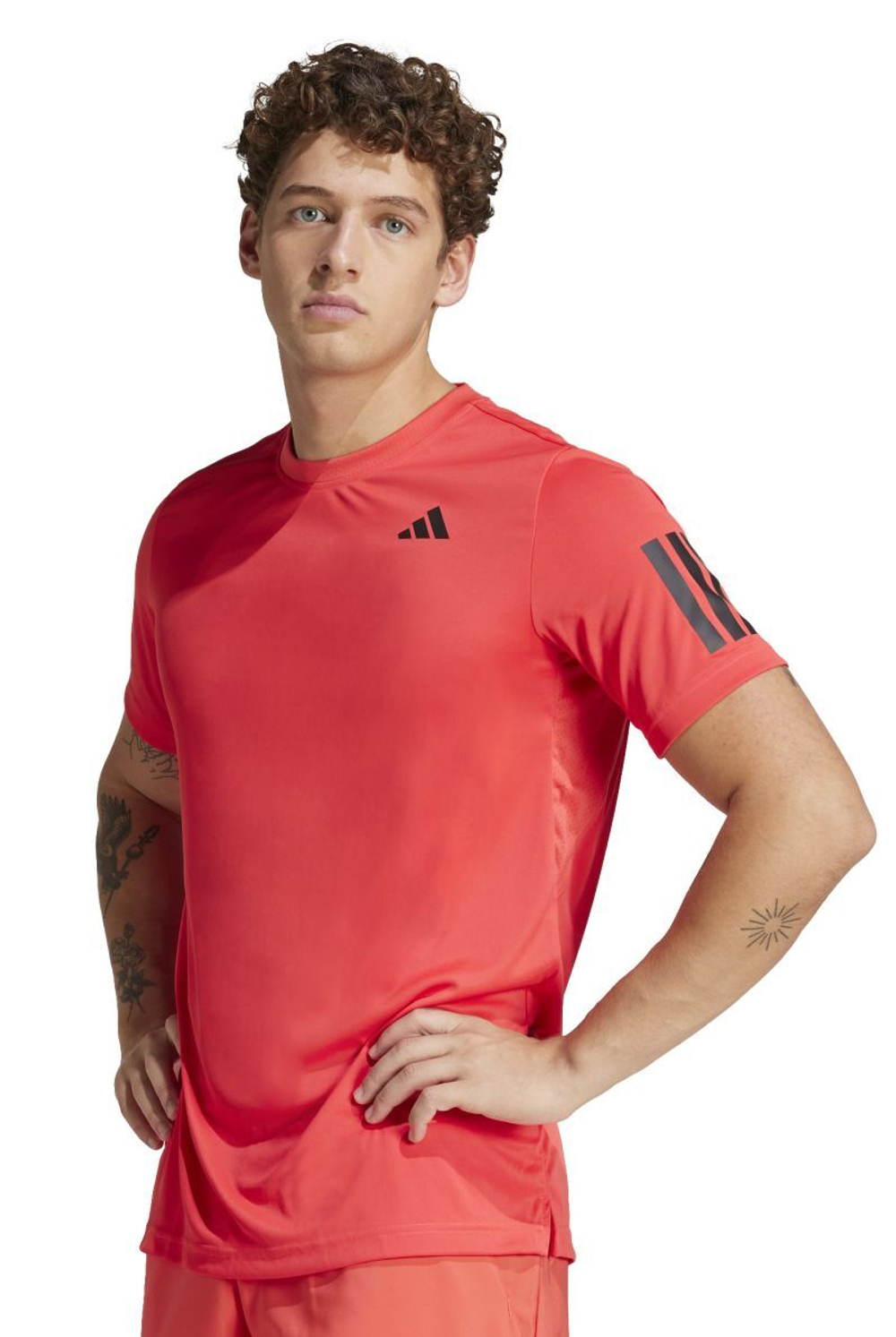 Мужская теннисная футболка Adidas Club Tennis Climacool 3-Stripes - красный