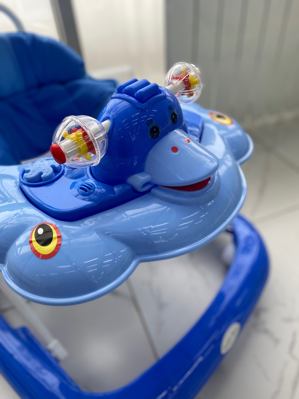 Ходунки SBL 5301 T1 (Teddy Bear), синий (силиконовые колеса)