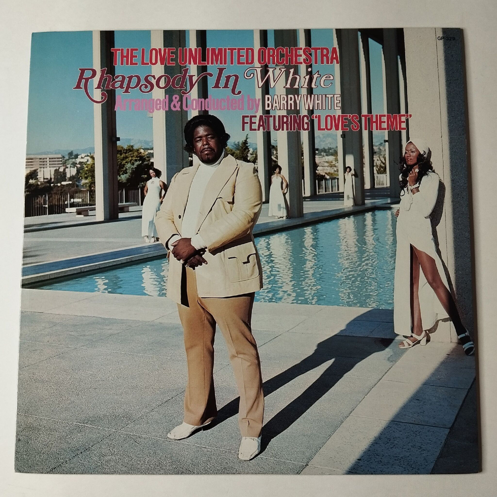 Винтажная виниловая пластинка LP Barry White Love Unlimited Orchestra Rhapsody In White (Japan 1974) (No Obi) I Feel Love Coming On