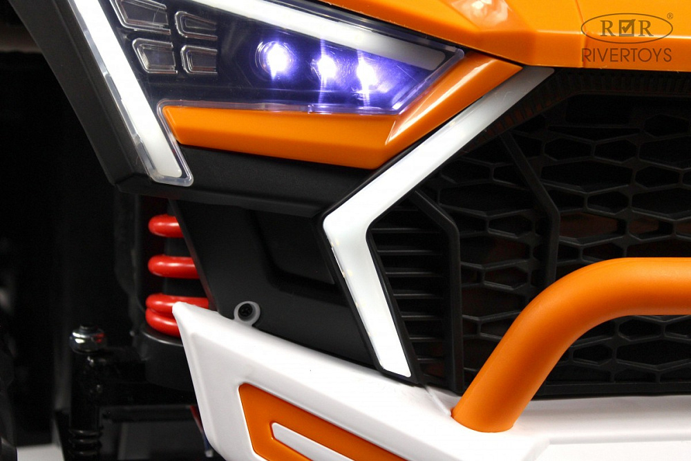 Детский электромобиль RiverToys E001EE оранжевый