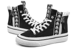 Kappa Slip Resistant Abrasion Resistant High top Canvas Shoes Unisex Black