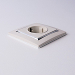 Рамка на 1 пост Snabb (слоновая кость/хром)