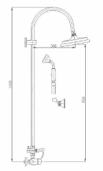 Душевая система Rav-Slezak LABE L481.5/3SM бронза