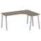 Metal System Стол криволинейный правый на А-образном м/к БА.СА-4 (R) Вяз Благородный/Металл Серый 16