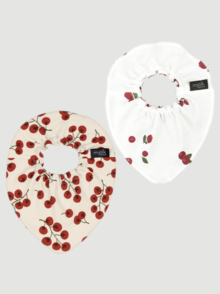 Сет из 2х нагрудников Mjölk Mini Cherry Tomatoes/Брусника