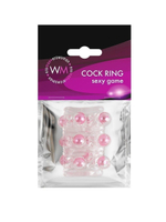 Прозрачная сквозная насадка на пенис с цветными шариками (Цвет: прозрачный)