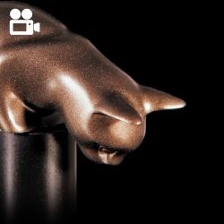 Статуэтка Кошка на полку Бронза