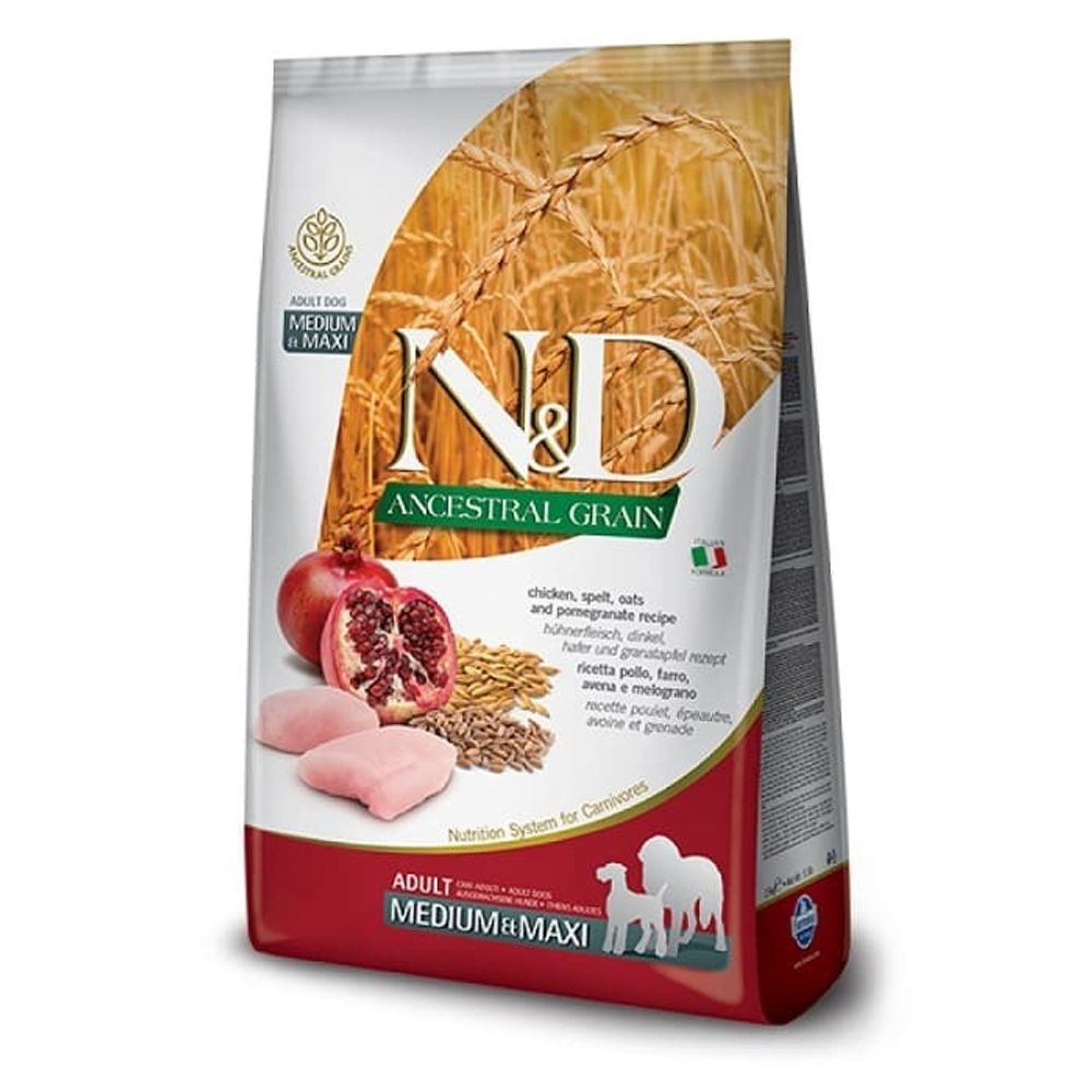 N&amp;D Low Grain 15кг малозерновой корм для ВЗРОСЛЫХ собак крупных пород с курицей и гранатом