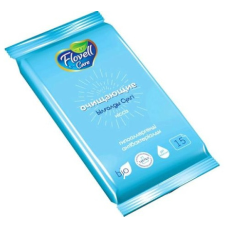 Влажные  салфетки  Flovell 15 шт