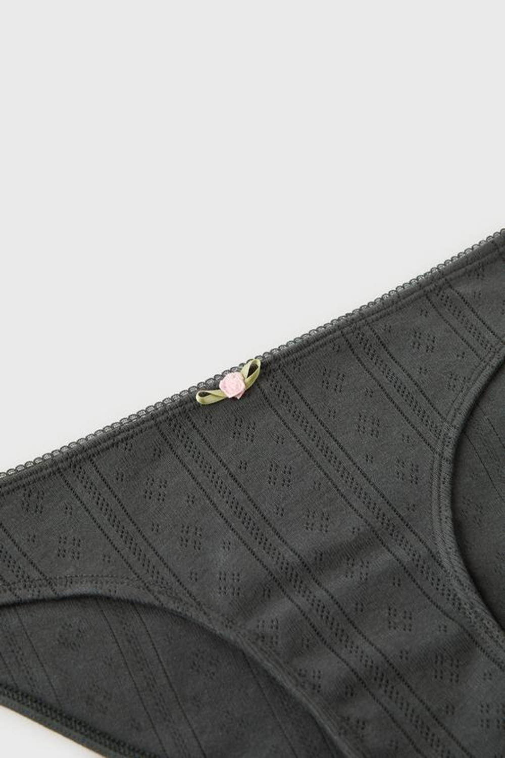 ZARA КОМПЛЕКТ ИЗ ТОПА И ТРУСОВ Z3D, АНТРАЦИТОВЫЙ