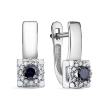 Серьги из золота с сапфирами